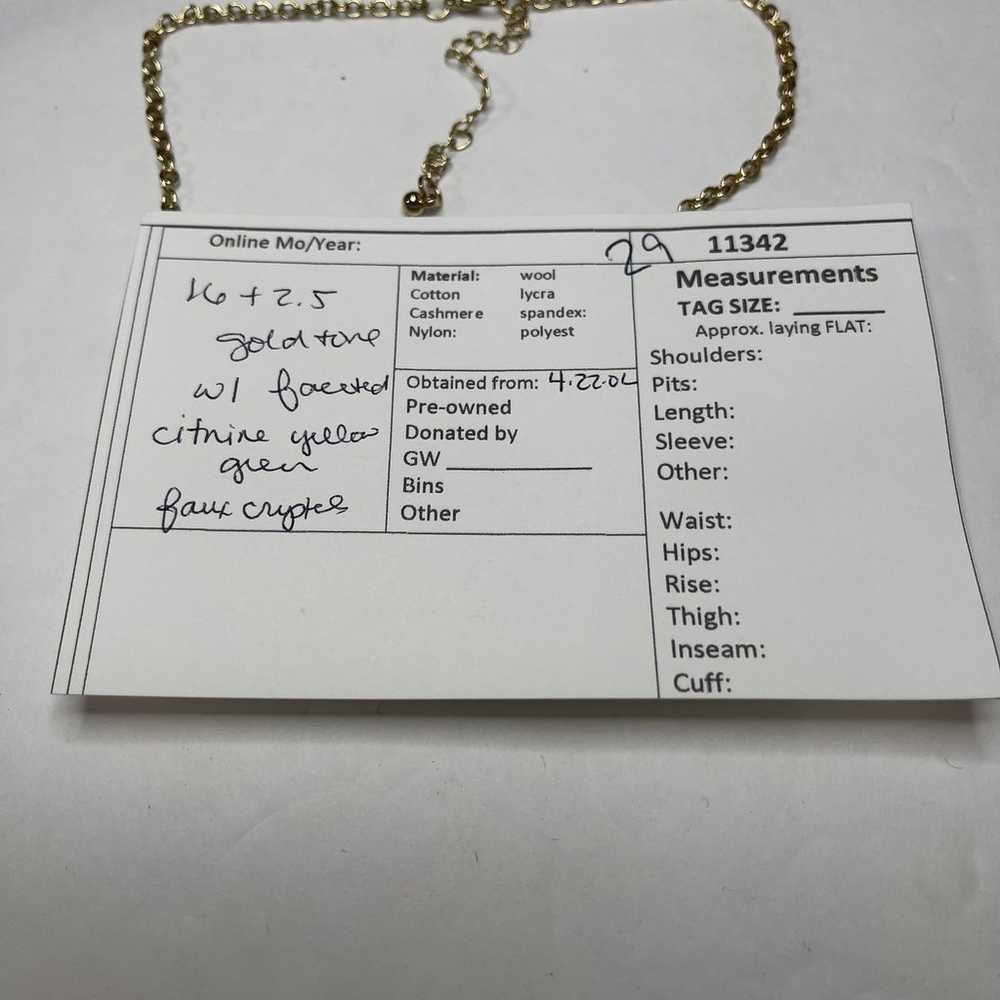 costume statement necklace faux jewels rhinestone… - image 9