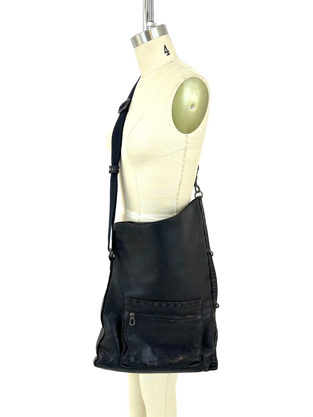 90s Bottega Veneta Leather Studded Bag - image 3
