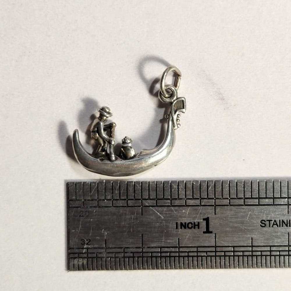 925 Sterling Silver Italian Gondolier Charm - image 3
