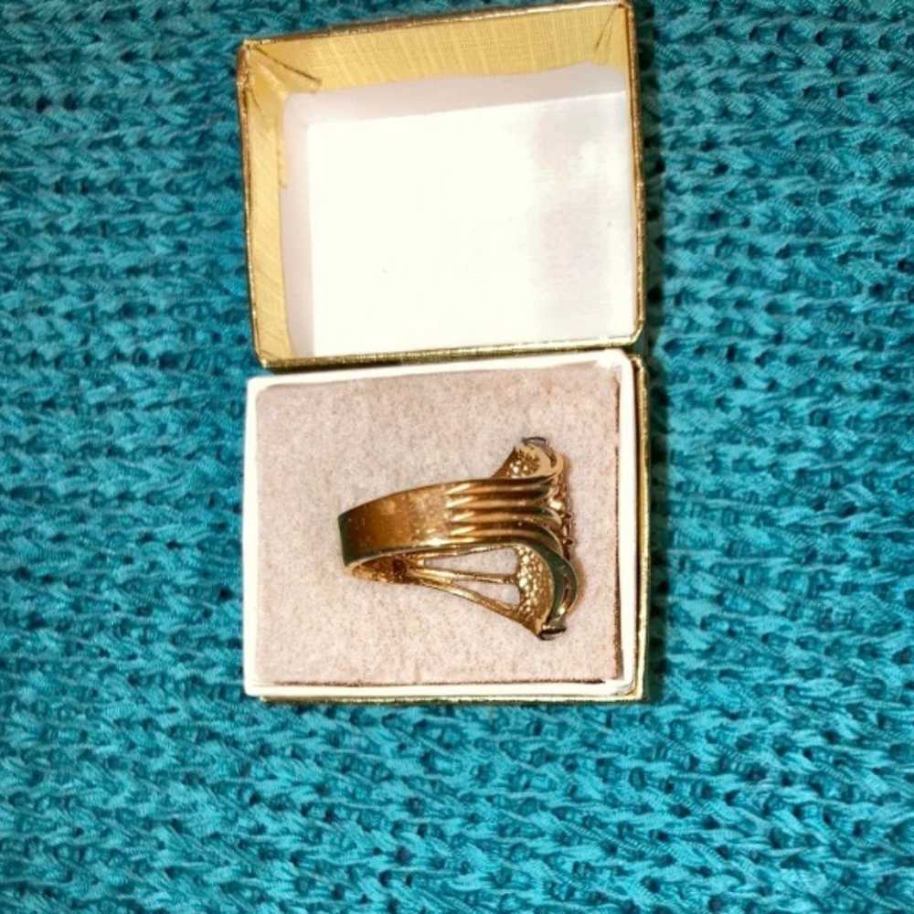 Vintage 18K gold plated ring <3 - image 5