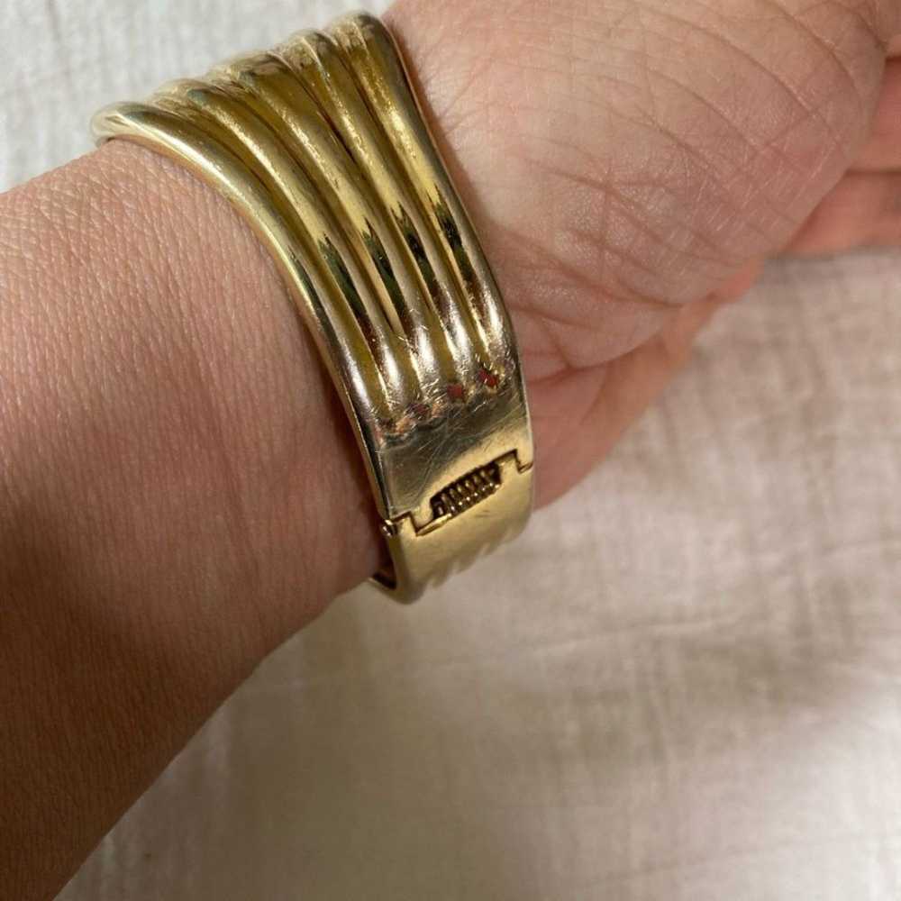 Vintage Clamper Hinged Bracelet with Brilliant Ce… - image 8