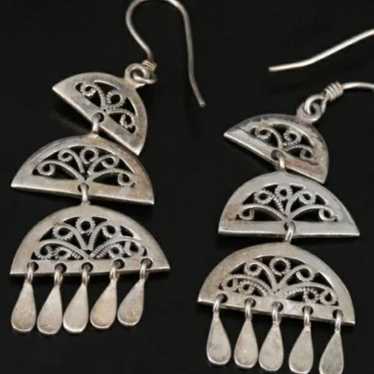 Vintage dangling earrings sterling silver India
