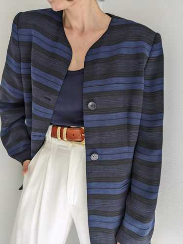 90s Striped Silk Blazer