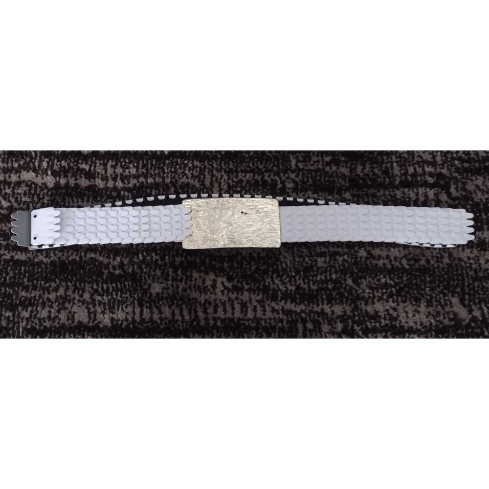 90s Punk Indie White Dragon Scale belt elastic st… - image 5