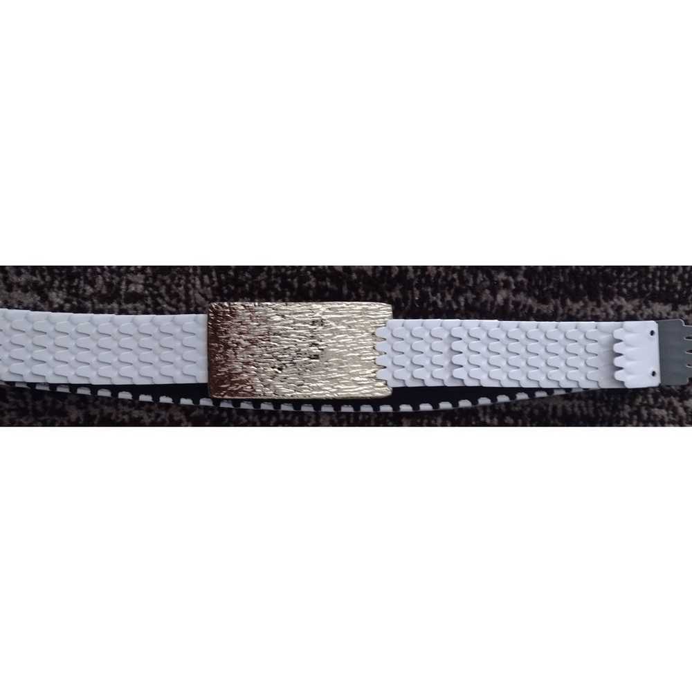 90s Punk Indie White Dragon Scale belt elastic st… - image 7