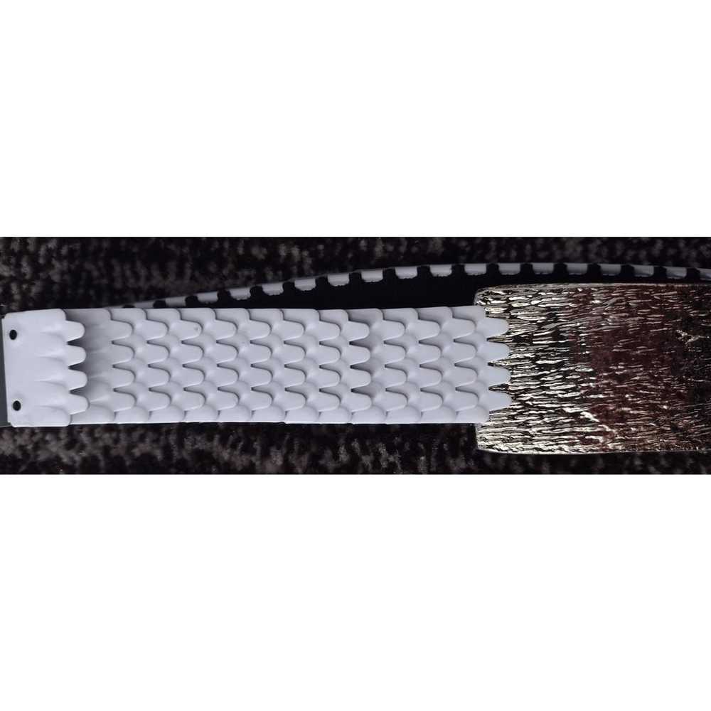 90s Punk Indie White Dragon Scale belt elastic st… - image 8