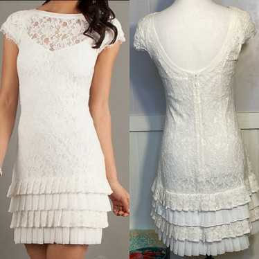Jessica Simpson lace dress, New White Lace Ruffle 