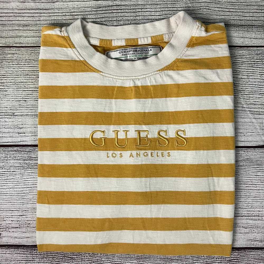 Guess Guess Los Angeles Embroidered Striped T-shi… - image 1