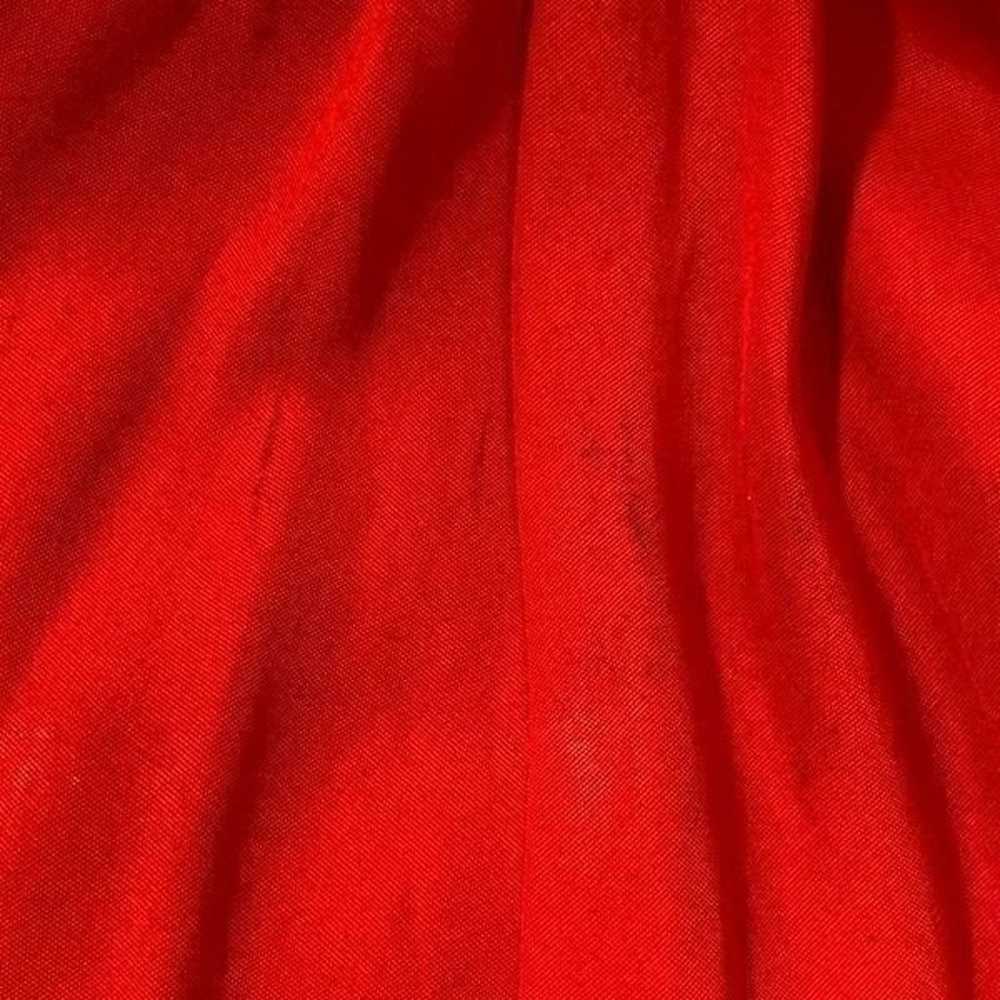 80s Does 40s Vintage Nina Piccalino Red Shirtdress - image 11