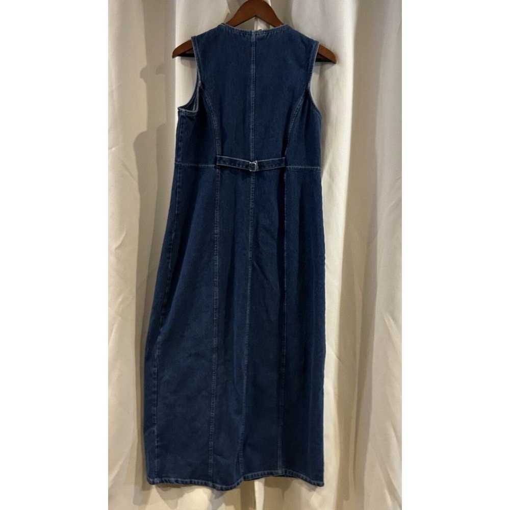 Vintage Faded Glory Womens Denim Midi Dress Size … - image 3
