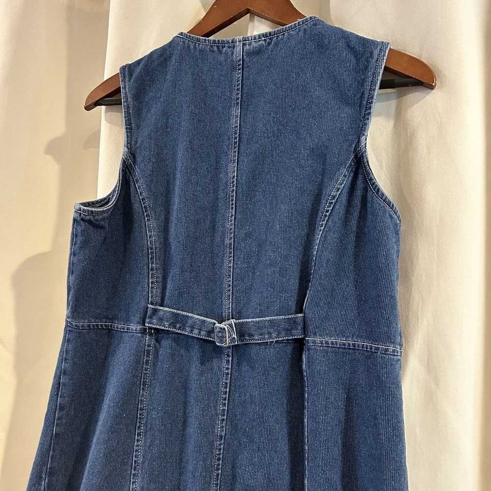 Vintage Faded Glory Womens Denim Midi Dress Size … - image 4