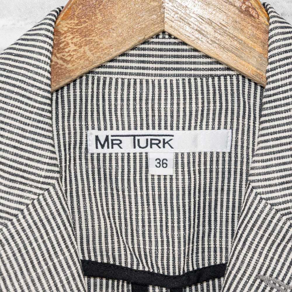 Mr. Turk MR TURK 2 button Blazer Jacket white gra… - image 2