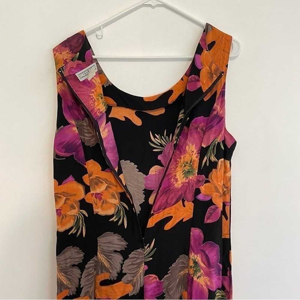 VINTAGE VTG DRESSBARN Black Orange Purple Floral … - image 11