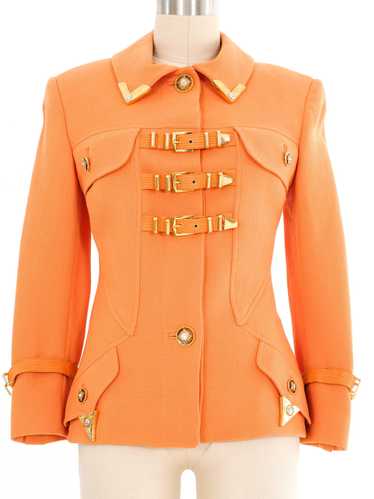 1992 Gianni Versace Orange Bondage Jacket