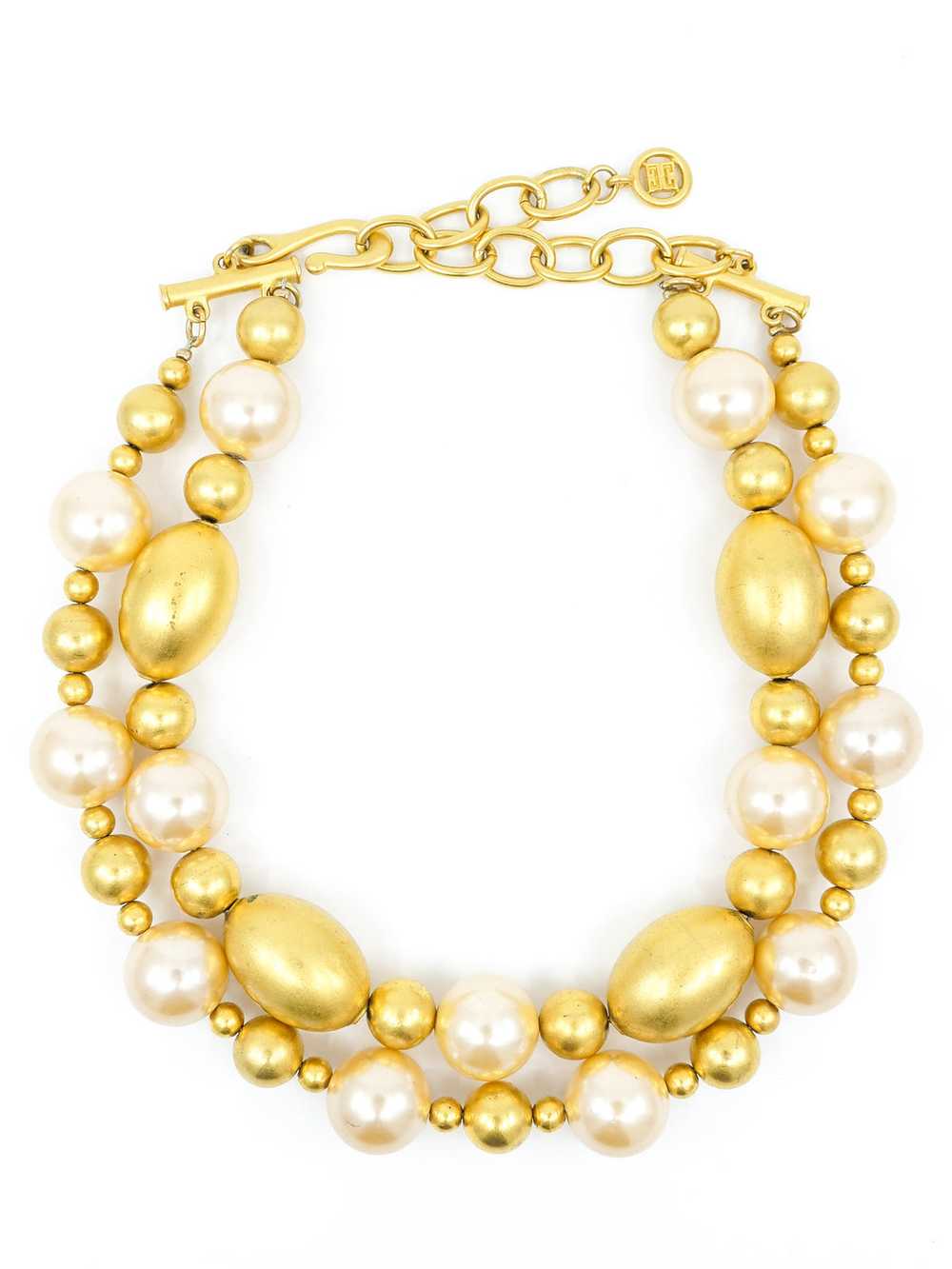 Givenchy Goldtone Beaded Choker - image 1