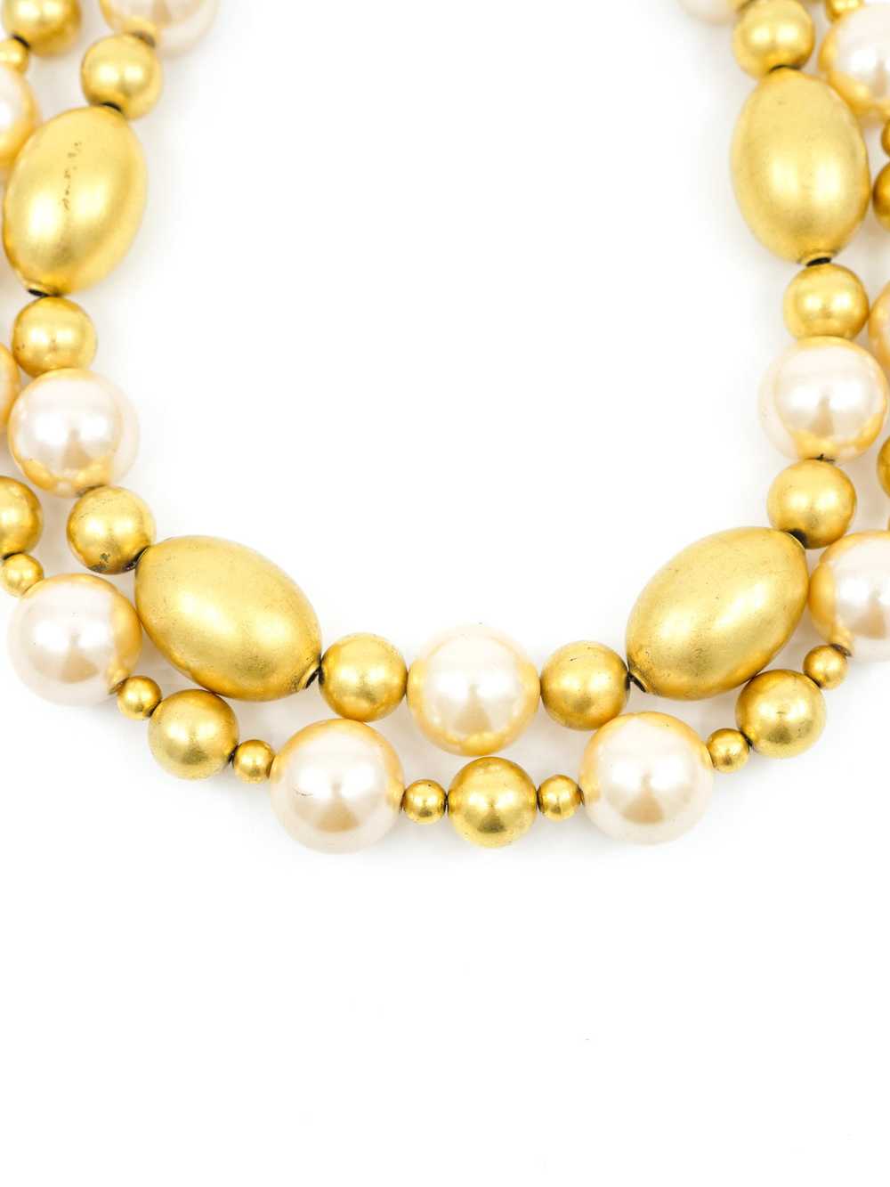 Givenchy Goldtone Beaded Choker - image 3