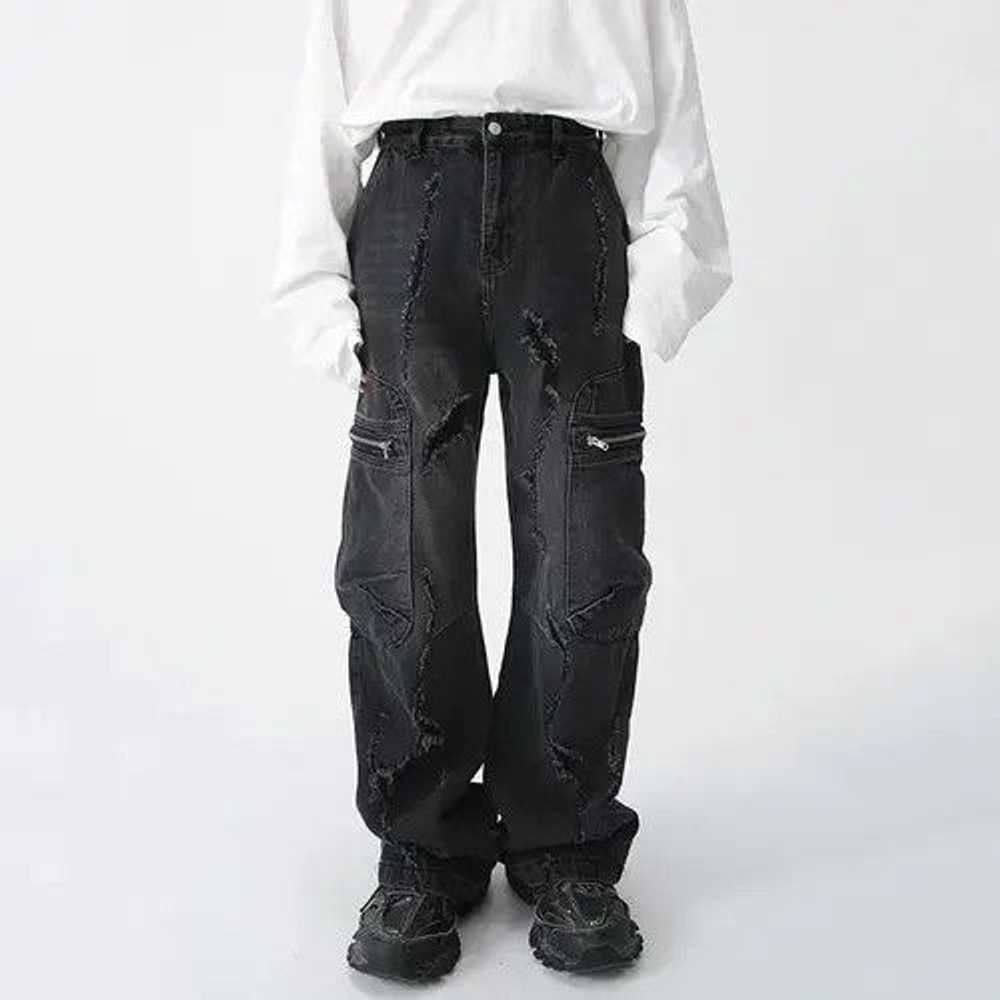 Jean × Streetwear × Vintage Ripped Jeans Baggy De… - image 1