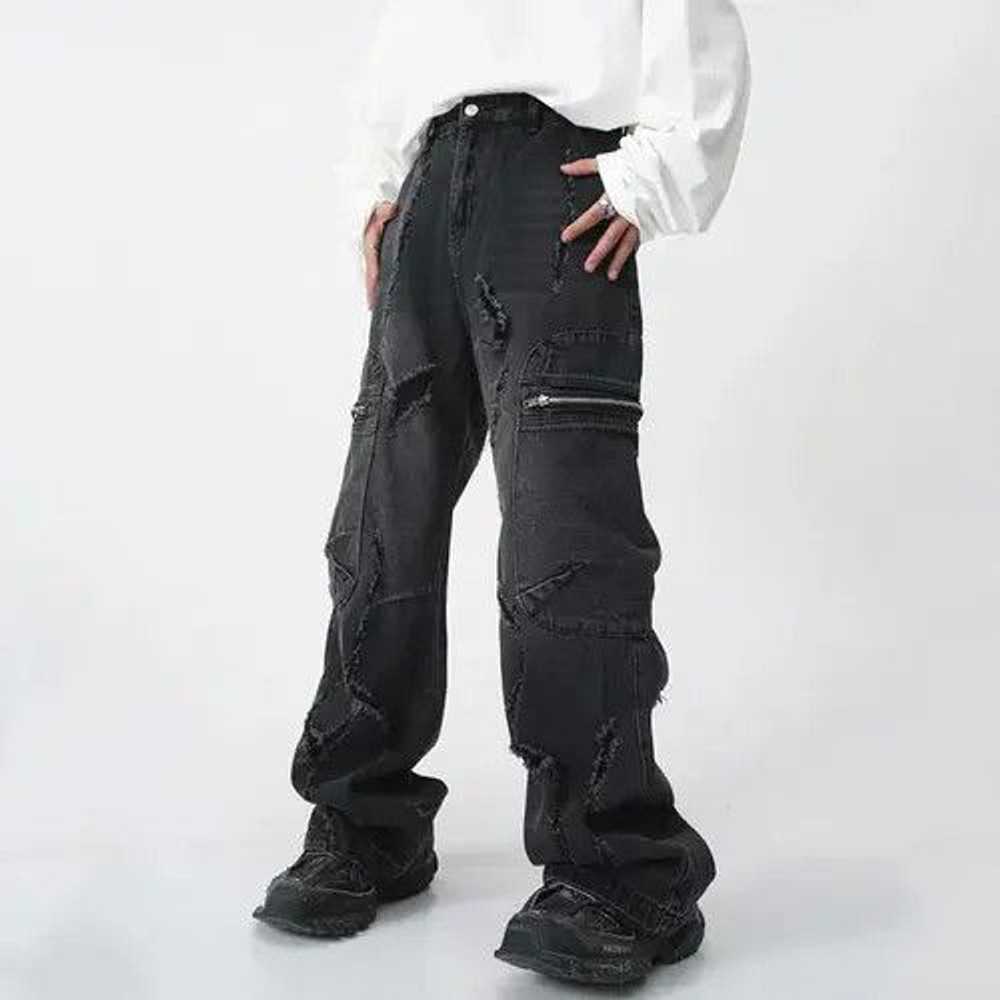 Jean × Streetwear × Vintage Ripped Jeans Baggy De… - image 2