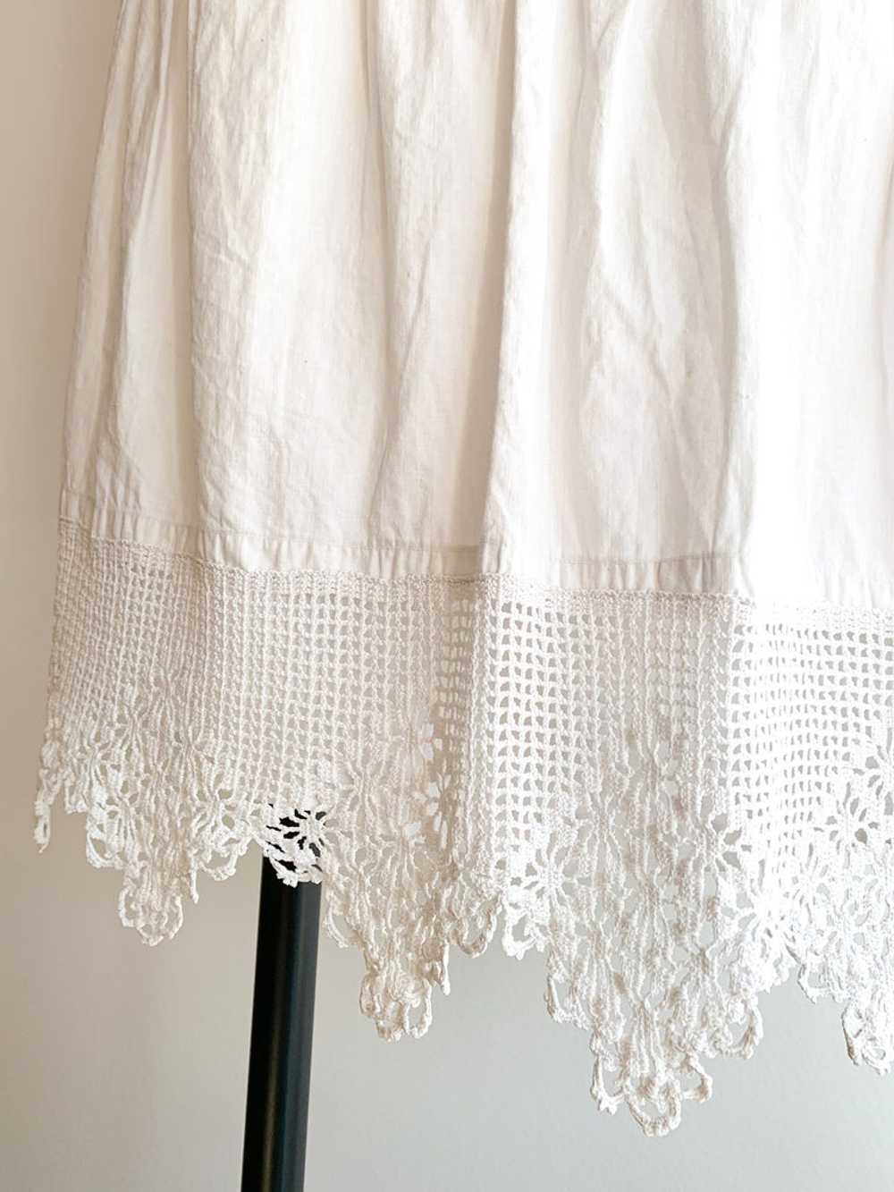 Antique Cotton & Crochet Summer Dress - image 5