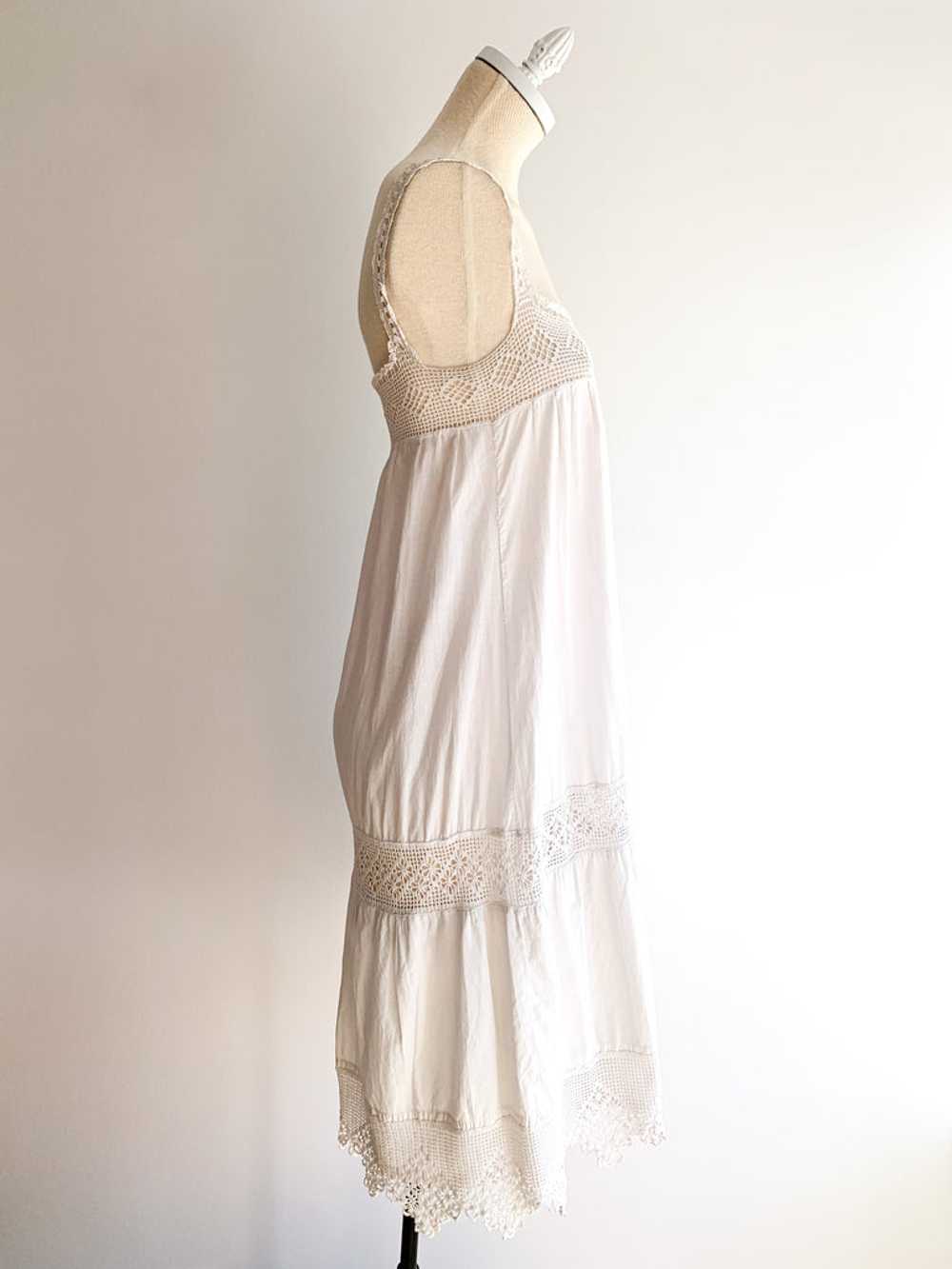 Antique Cotton & Crochet Summer Dress - image 7
