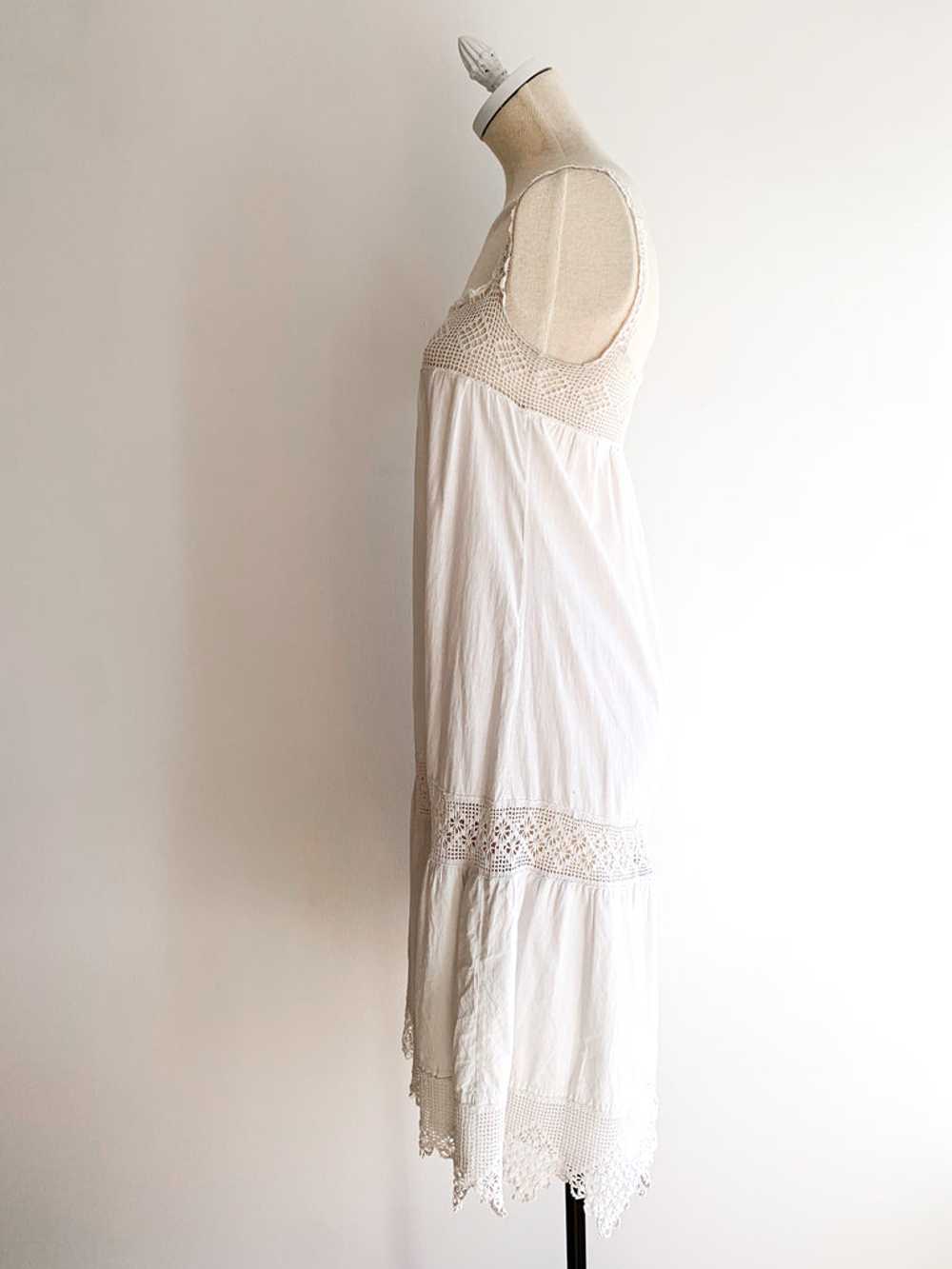 Antique Cotton & Crochet Summer Dress - image 8