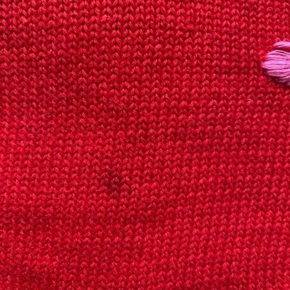 Vintage Michael Simon Cardigan Sweater Red Multic… - image 11
