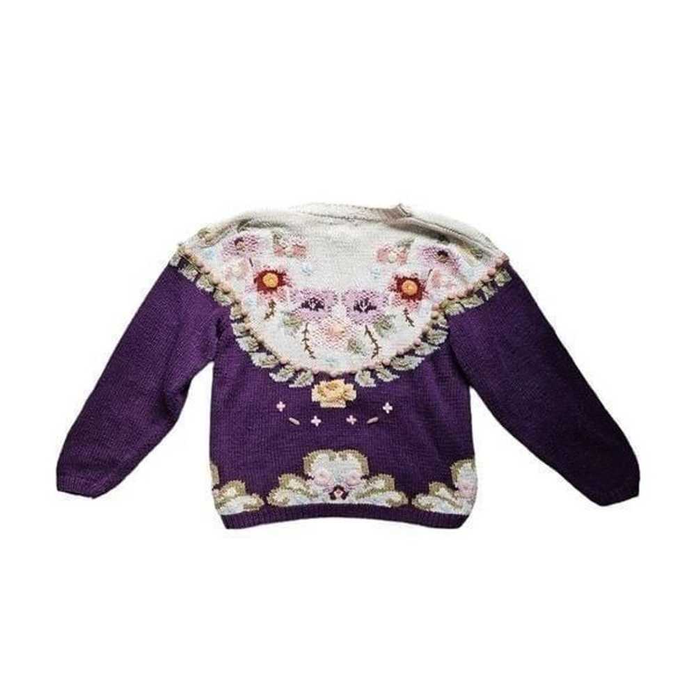 vintage hand knit cottagecore sweater - image 4