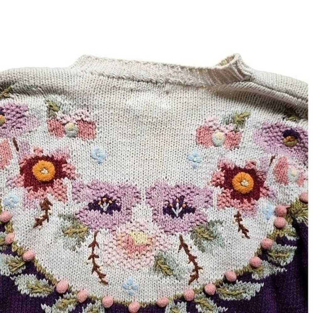 vintage hand knit cottagecore sweater - image 5