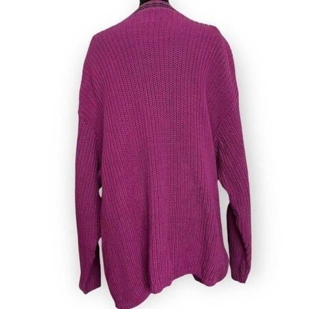 Dockers Vintage Purple Oversized Crochet Knit Lag… - image 2
