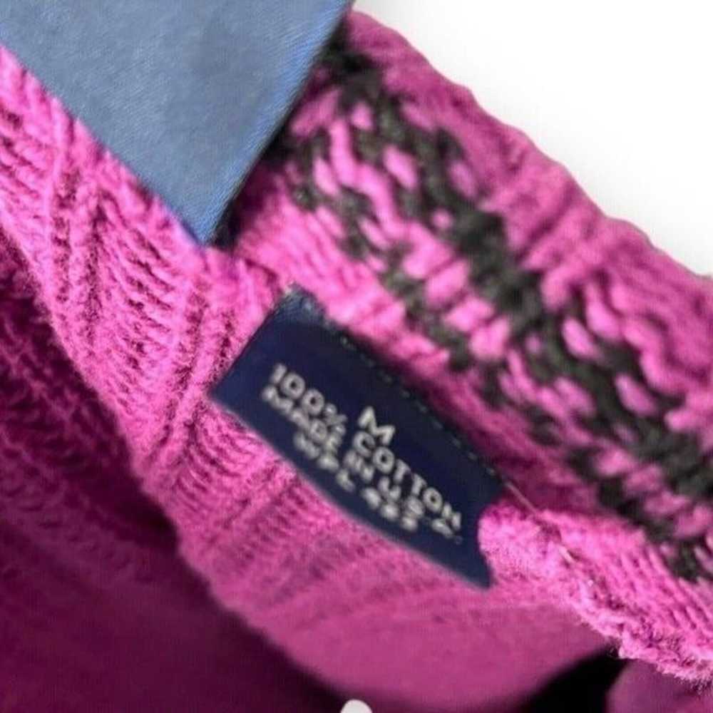 Dockers Vintage Purple Oversized Crochet Knit Lag… - image 4
