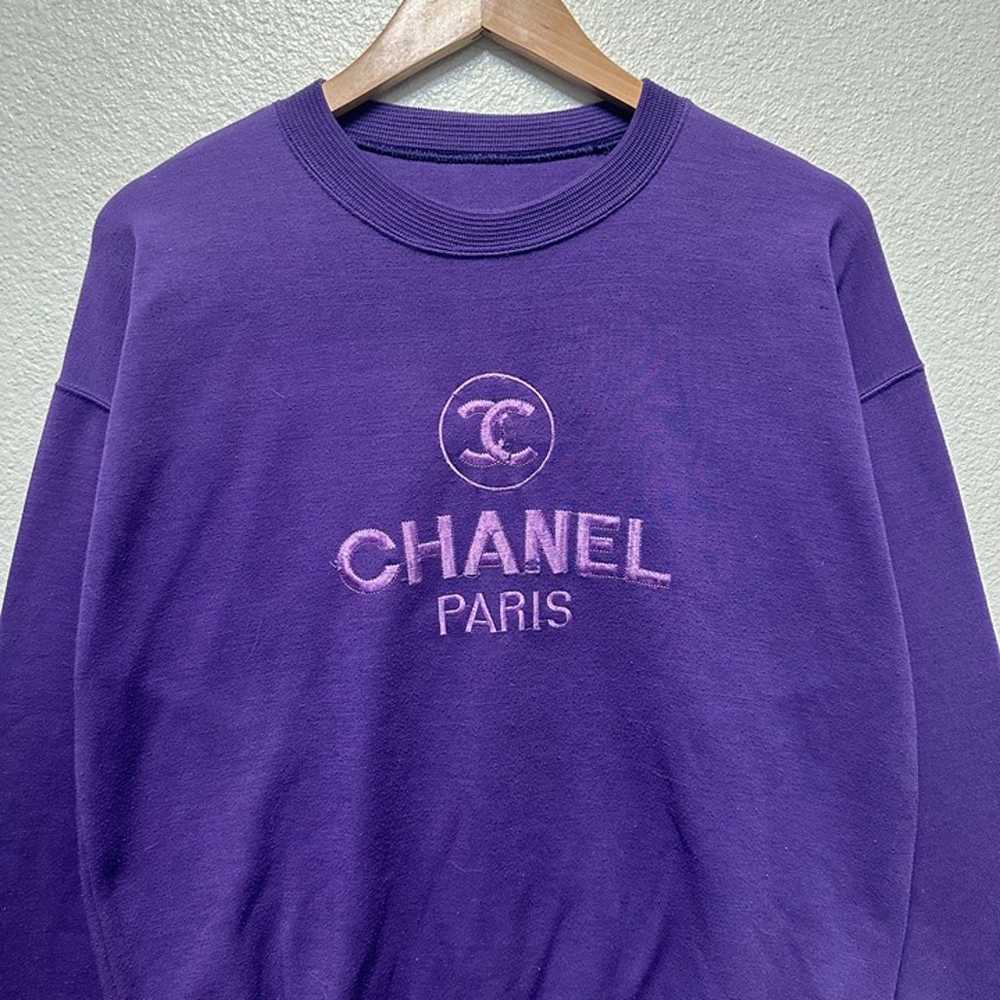 Vintage 1990s Chanel Paris Boot Crewneck Sweatshi… - image 1