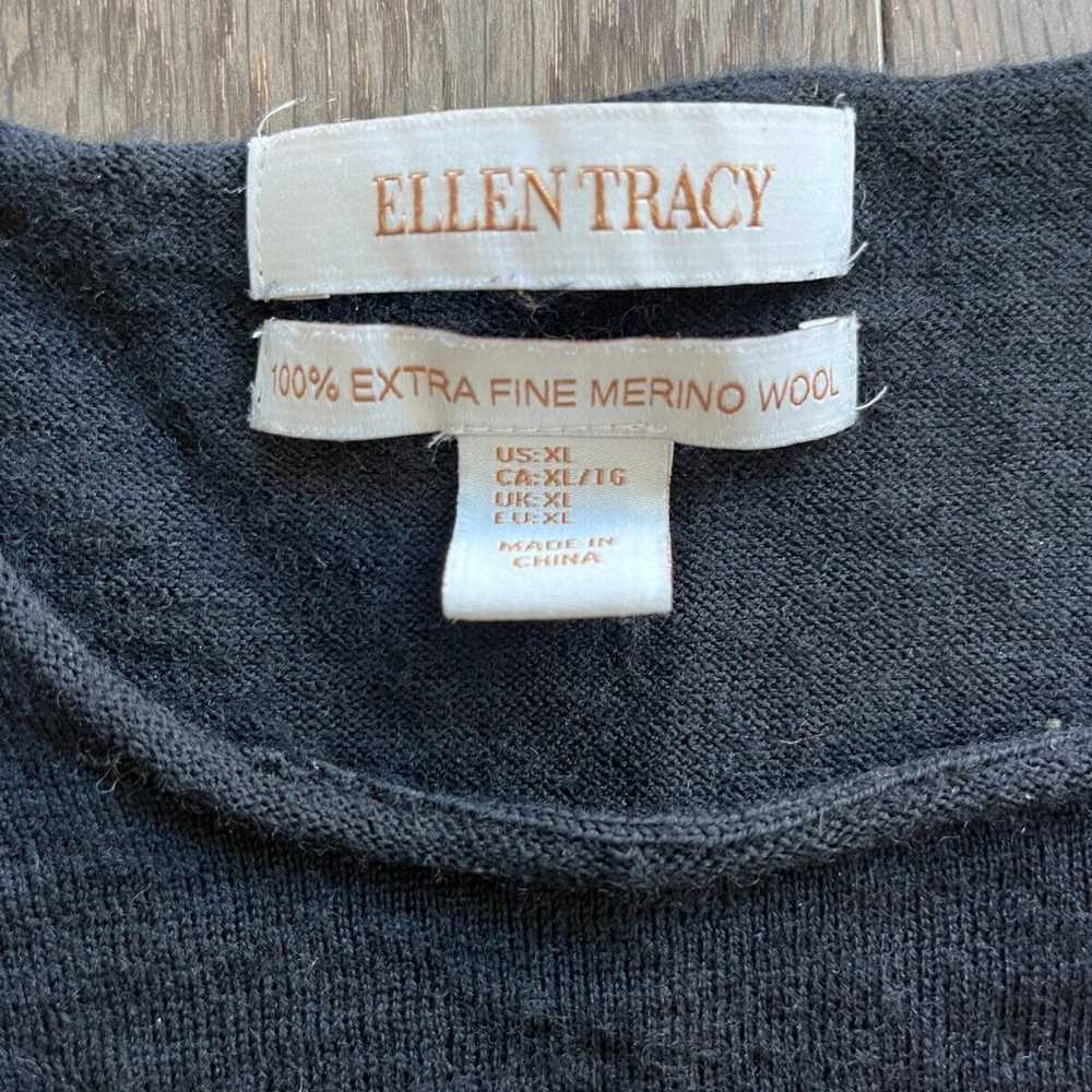 Ellen Tracy 100% Extra Fine Merino Wool Size XL C… - image 2