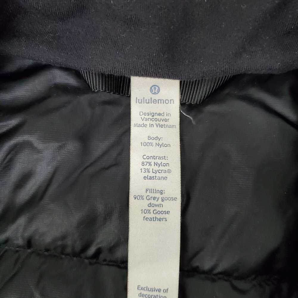 Lululemon Athletica Black Quilted Goose Down Puff… - image 3