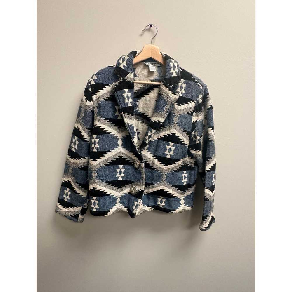 VTG Dress Barn Womens Blazer Jacket Size XL Blue/… - image 1