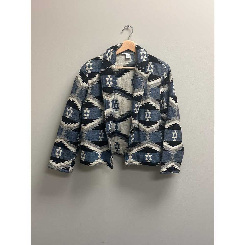 VTG Dress Barn Womens Blazer Jacket Size XL Blue/… - image 2