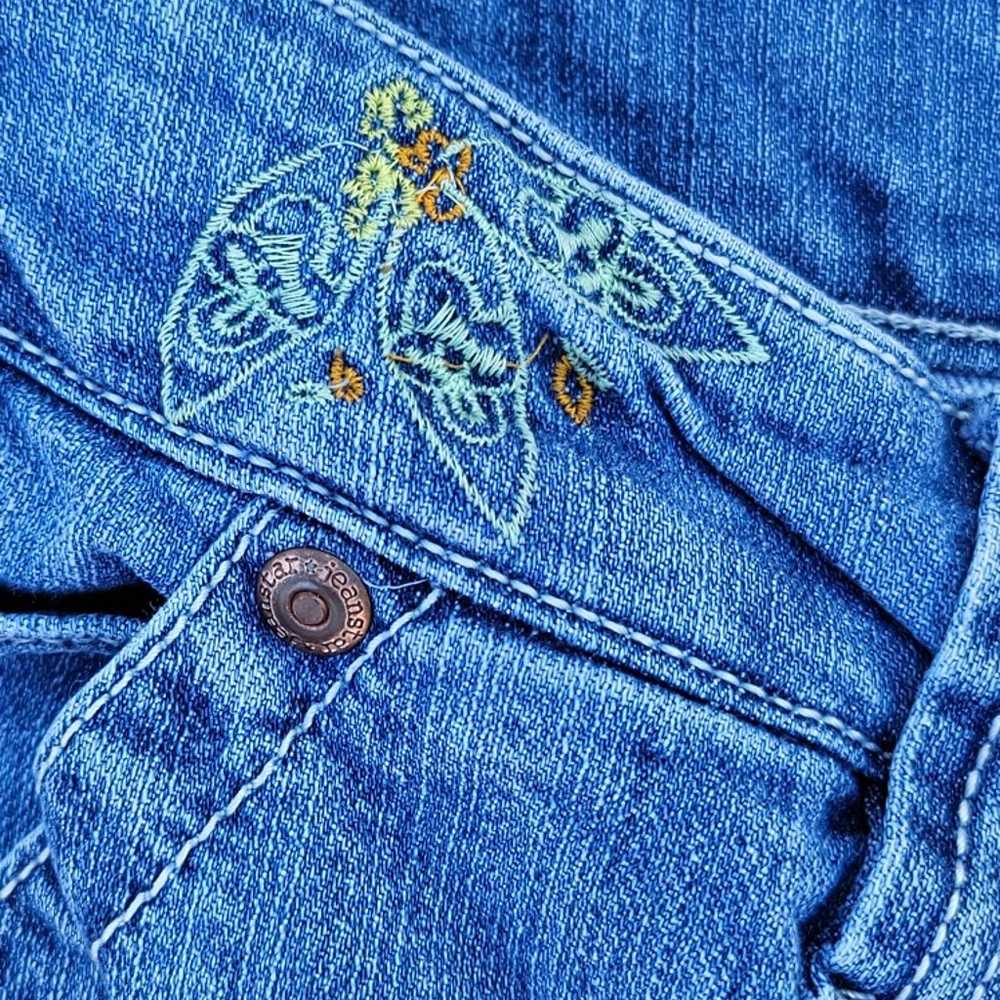 Vtg Jeanstar Embroidered Capri Jeans - image 3