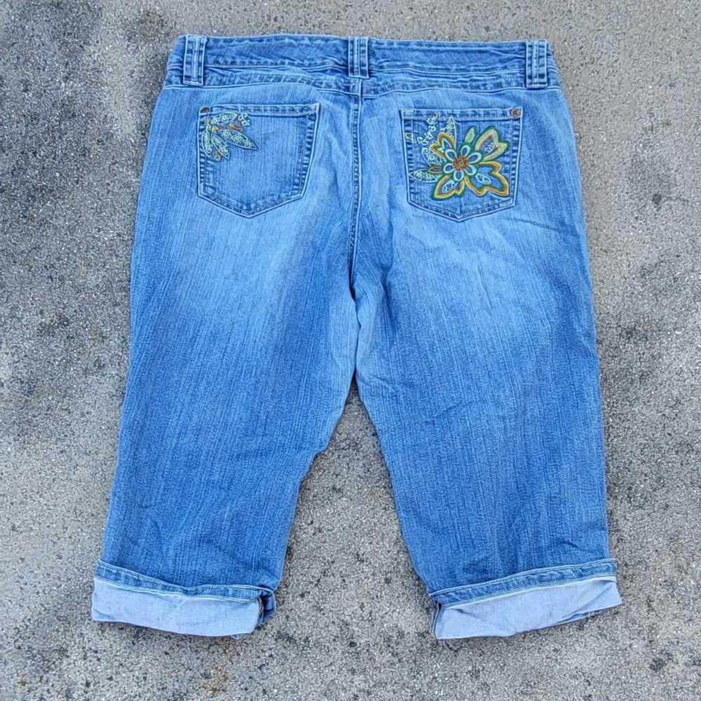Vtg Jeanstar Embroidered Capri Jeans - image 4