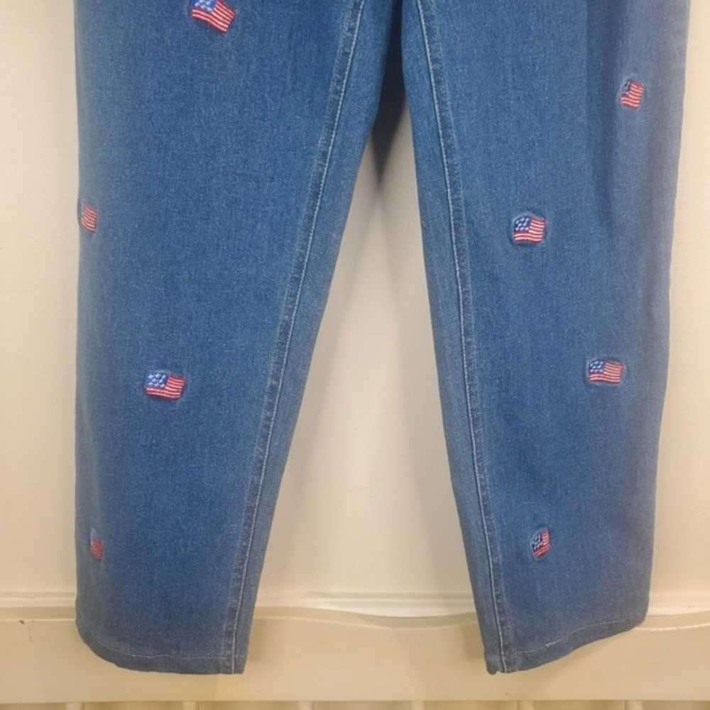 The Quacker Factory American flag denim jeans siz… - image 2