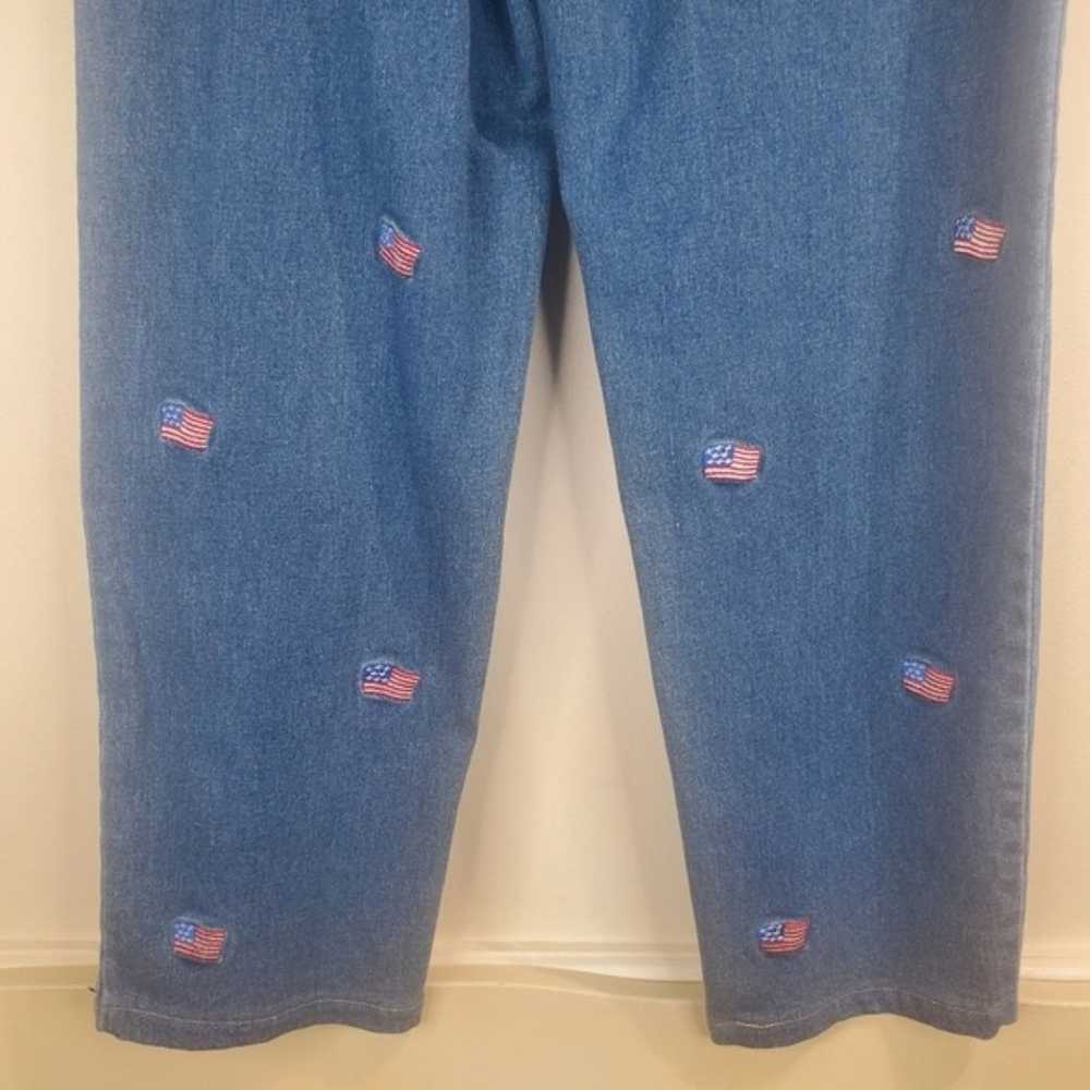 The Quacker Factory American flag denim jeans siz… - image 6