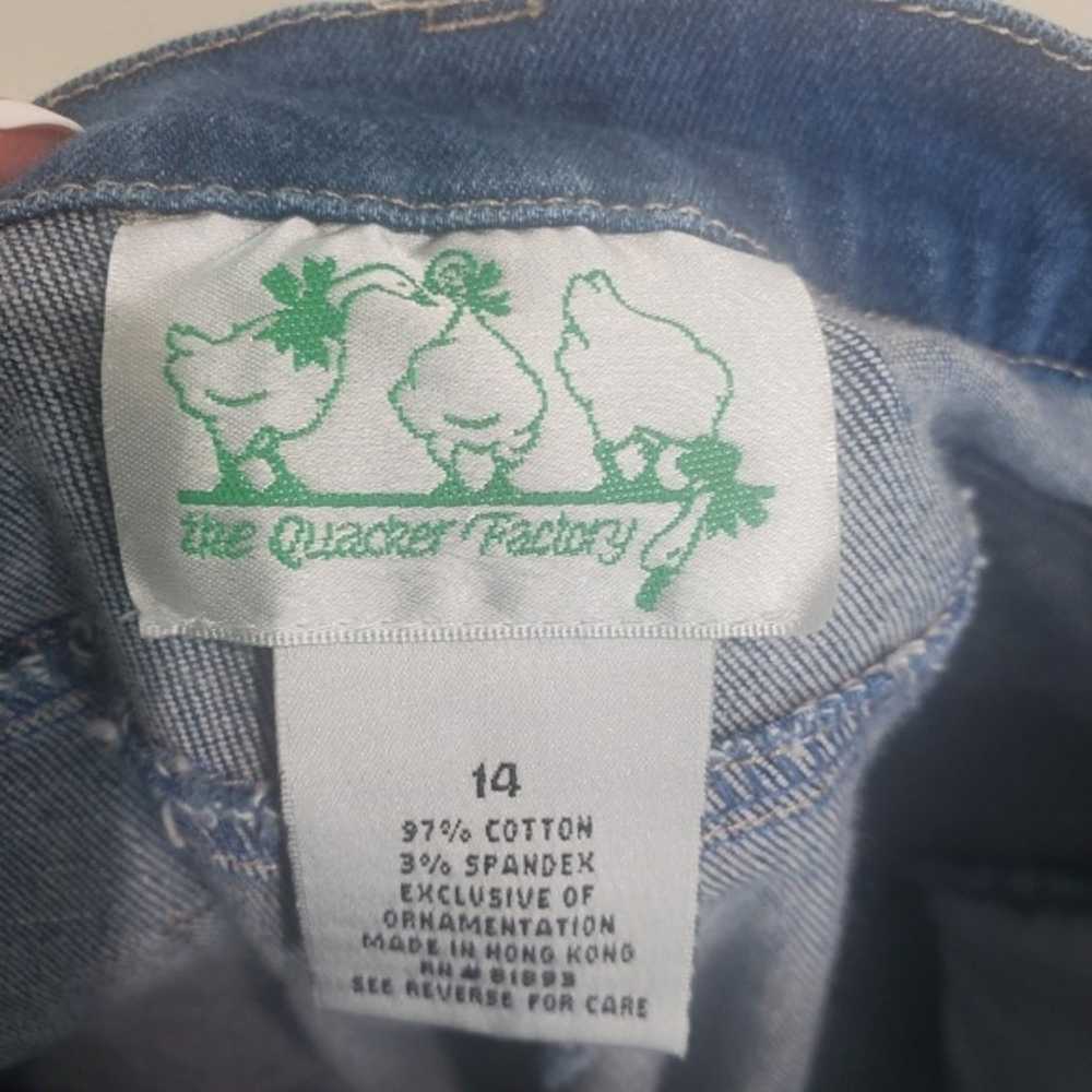 The Quacker Factory American flag denim jeans siz… - image 7