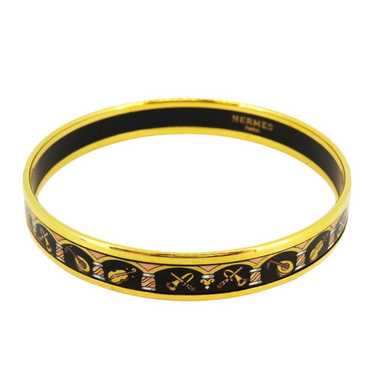 Hermes Hermes Bangle, Emaille PM, GP Plated, Gold… - image 1
