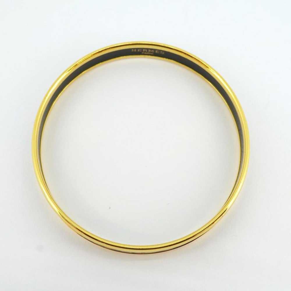 Hermes Hermes Bangle, Emaille PM, GP Plated, Gold… - image 3
