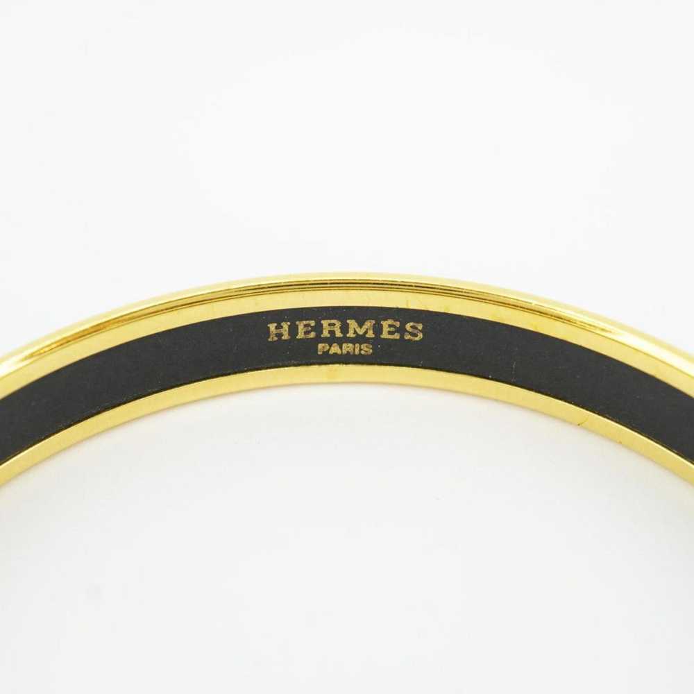 Hermes Hermes Bangle, Emaille PM, GP Plated, Gold… - image 4