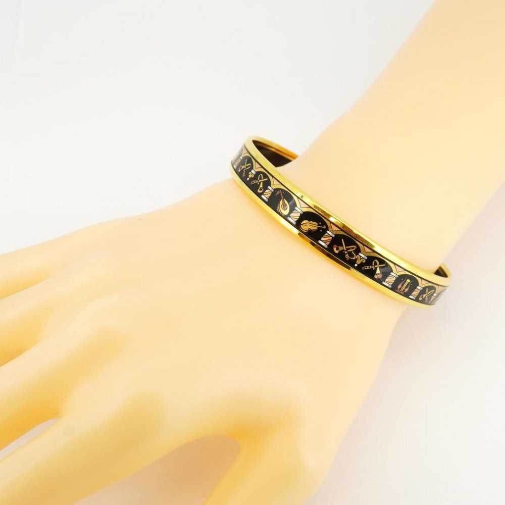 Hermes Hermes Bangle, Emaille PM, GP Plated, Gold… - image 6