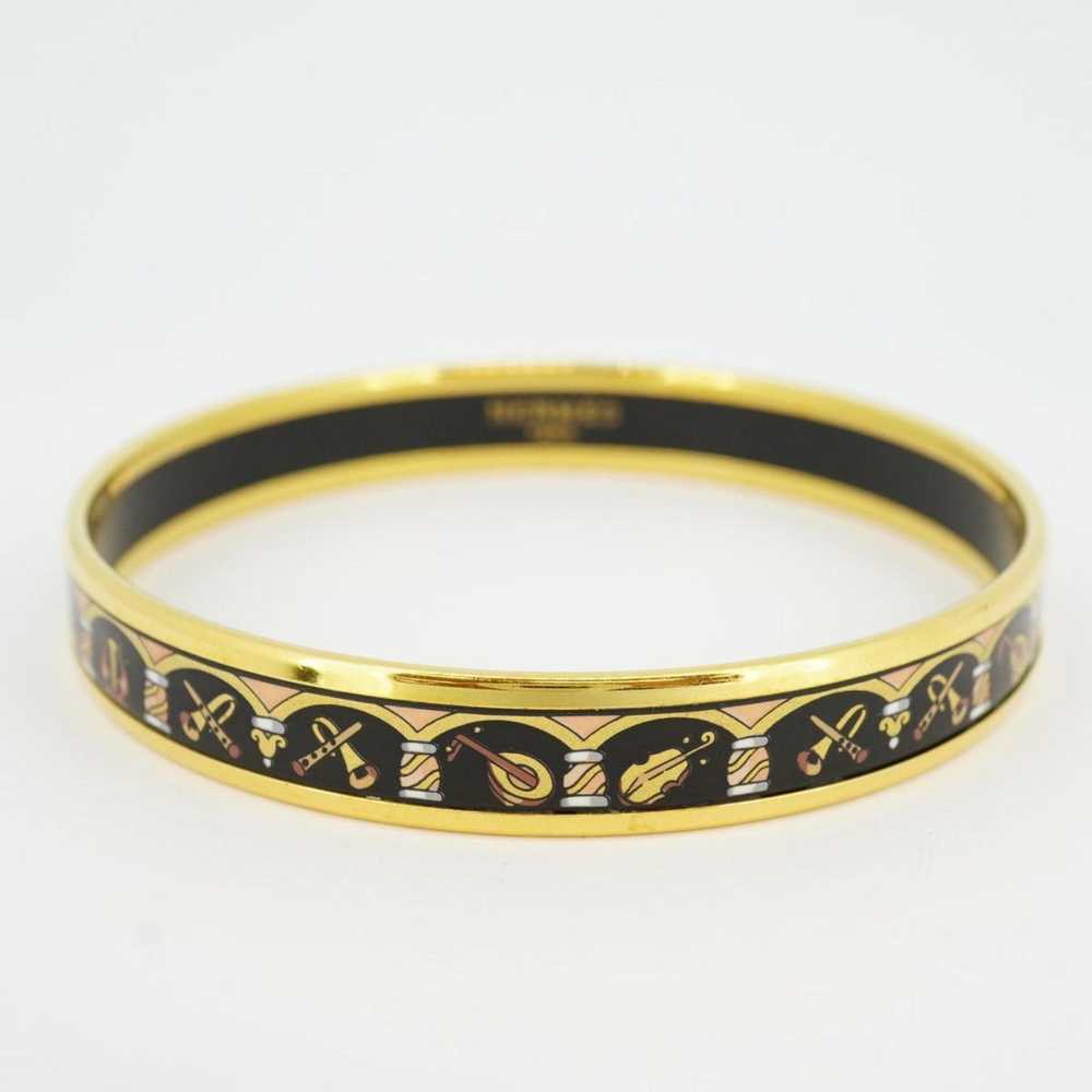 Hermes Hermes Bangle, Emaille PM, GP Plated, Gold… - image 7
