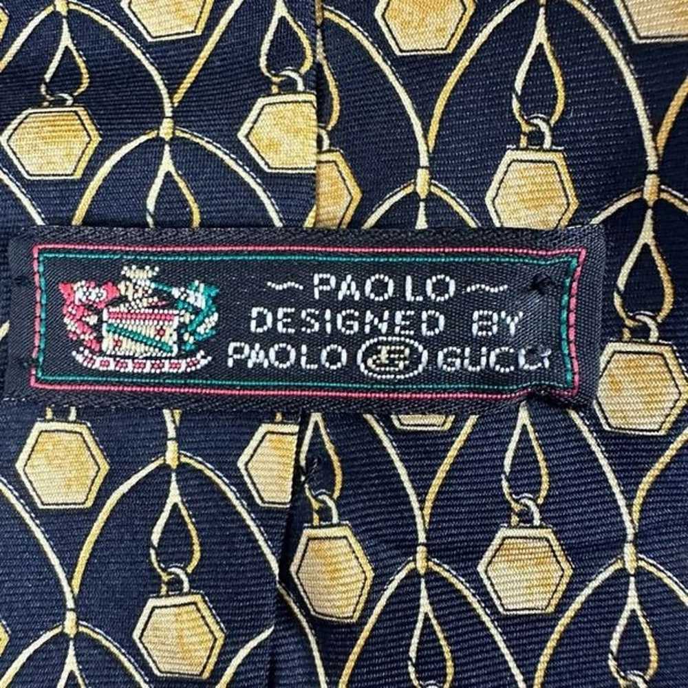Vintage Paolo Gucci 100% Silk Equestrian Horsebit… - image 4