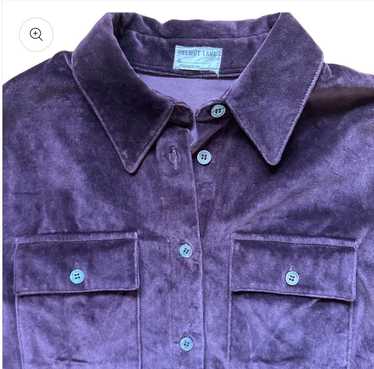 Helmut Lang 1997 Velvet Helmut Lang Button Up - image 1