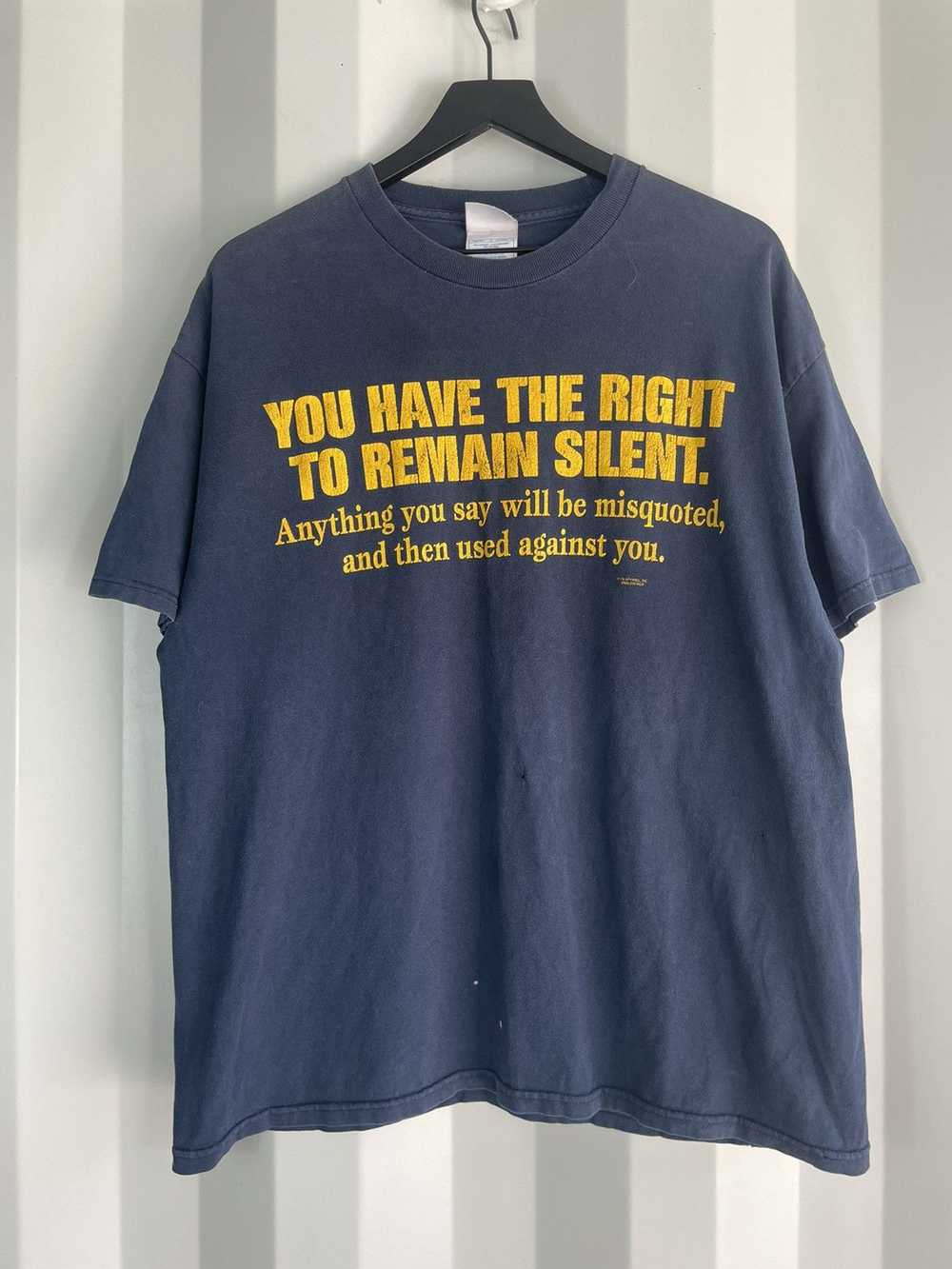 Vintage Right to remain silent tee FBI - image 2
