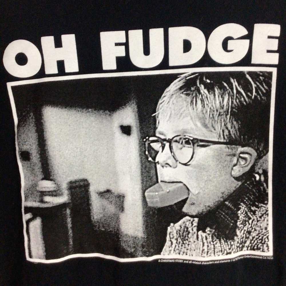 A Christmas Story Funny Oh Fudge T Shirt Black Wh… - image 2