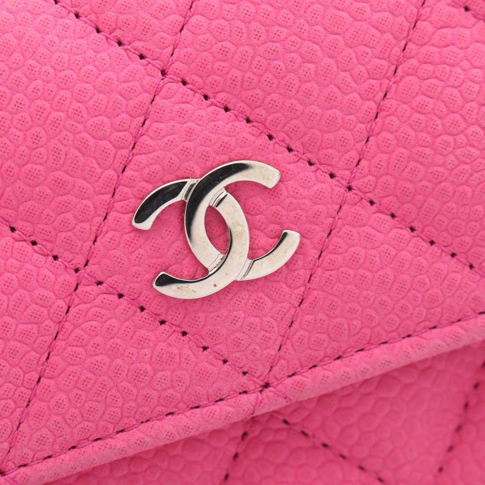 Chanel Matelasse Card Case Coin Purse Soft Caviar… - image 7